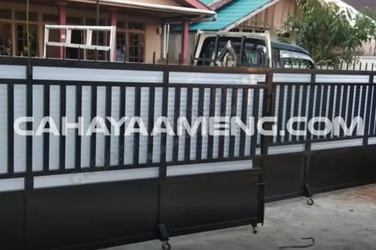 Detail pagar besi hasil fabrikasi