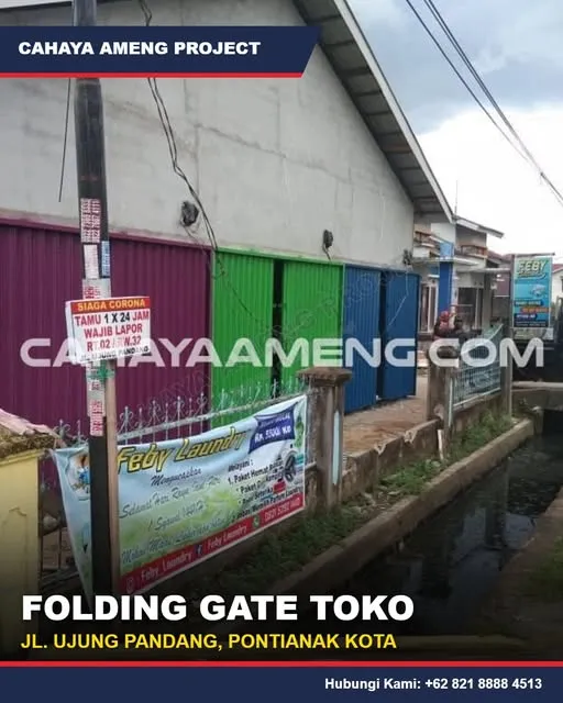 Folding gate ruko, unggahan @cahayaamengproject